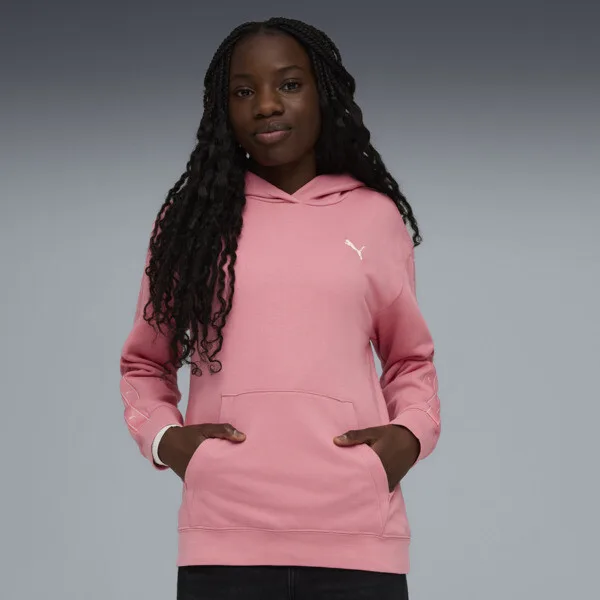 Sudadera PUMA Holgada Essentials Tape para Adolescentes en Talle 7-8Y Wild Rosa