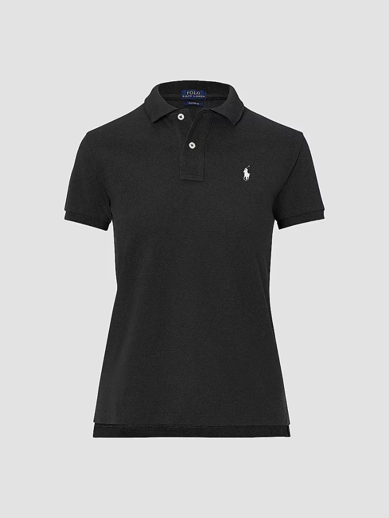 Polo Ralph Lauren Women's Classic Fit Short-Sleeve Polo - Polo Black White - Size XL