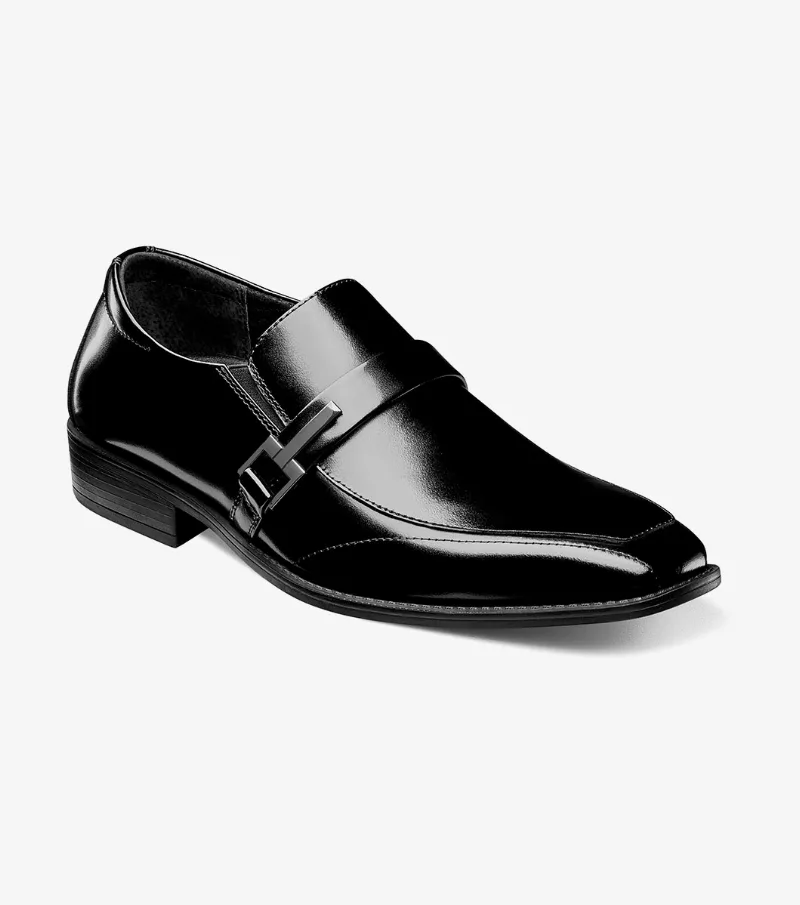 Stacy Adams Shoes Abram Moc Toe Bit Slip On Black Size 10