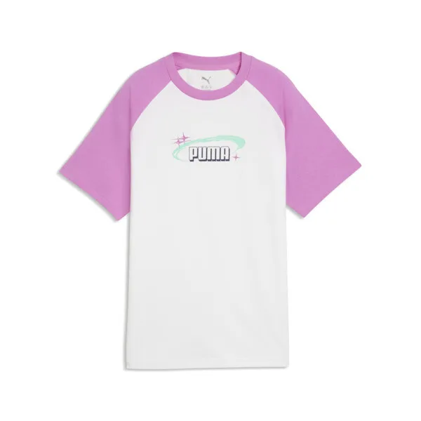 Playera PUMA Estampada Tweenerverse Juvenil en Talle 11-12Y White