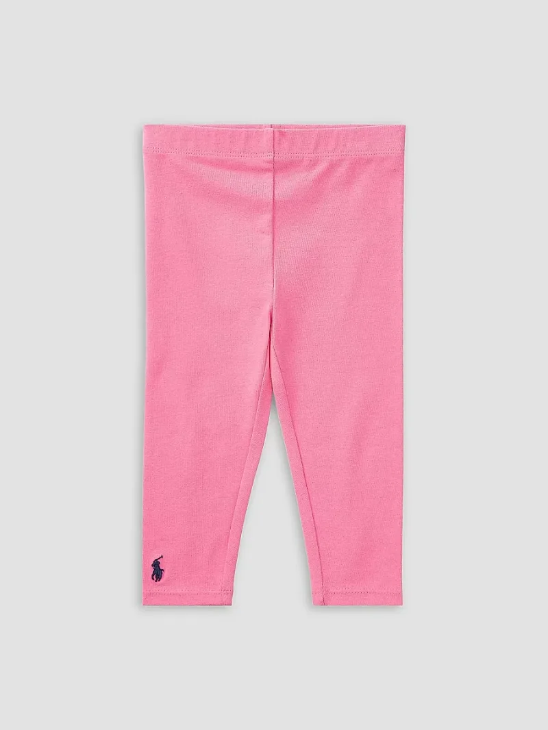 Polo Ralph Lauren Girl's Baby Girl's Stretch Cotton Leggings - Pink - Size 18 Months
