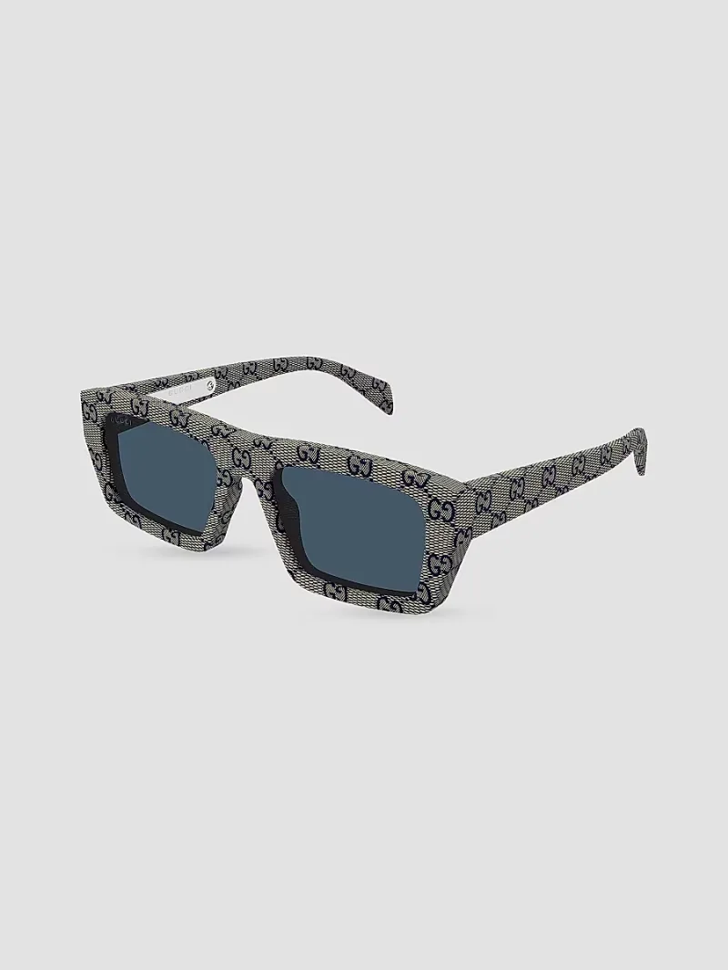 Men's Rowcut 54MM Rectangular Sunglasses - Beige Blue