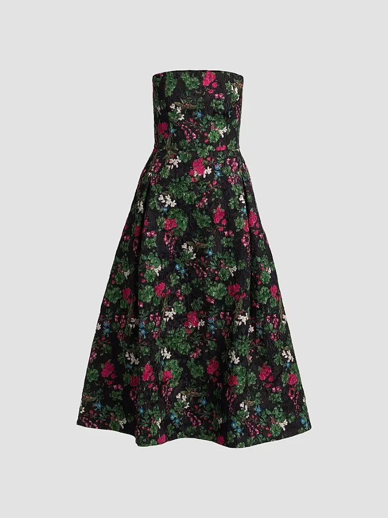 SACHIN BABI Women's Shay Floral Cloqure Midi-Dress - Royal Gardens - Size 2