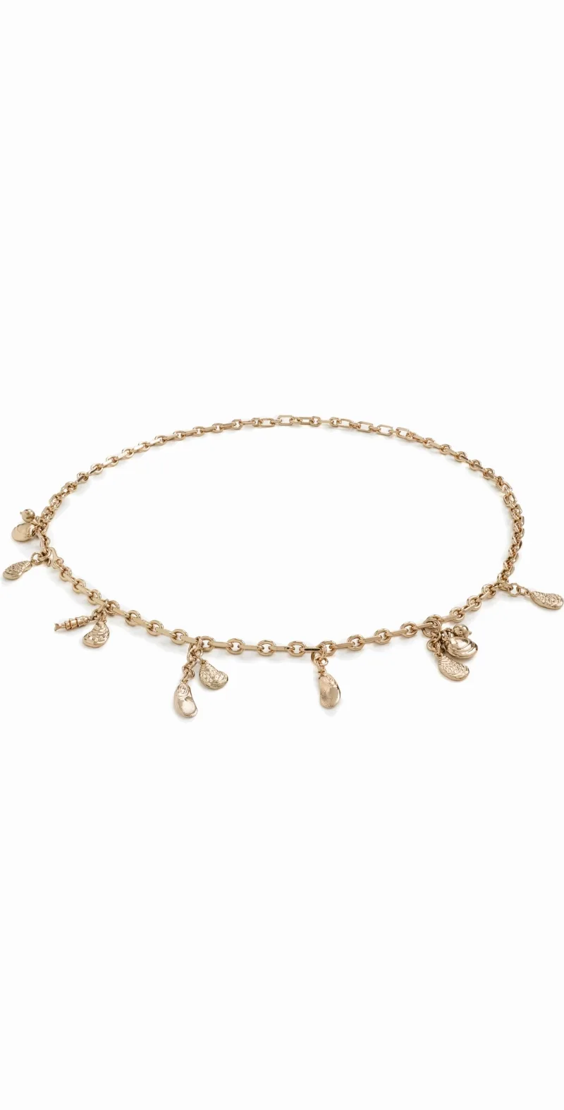Madewell Madewell x Shopbop Chain Charm Belt Shiny Light Gold XXS-S