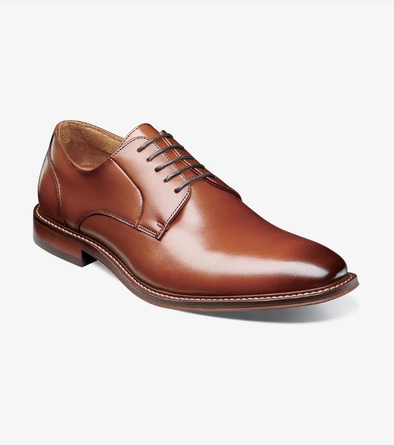Stacy Adams Shoes Marlton Plain Toe Oxford Cognac Size 12