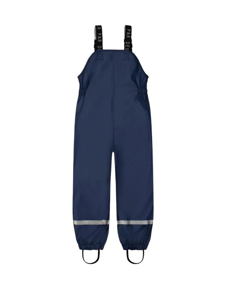 Deux par Deux Toddler (2T - 5T) Unisex Rain Overalls Pant - Dark blue