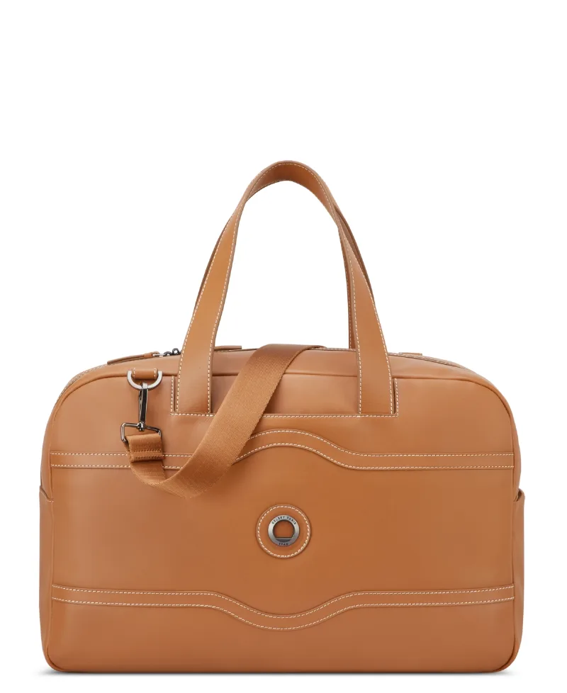 Delsey Paris Chatelet 18" Leather Duffel - Cognac