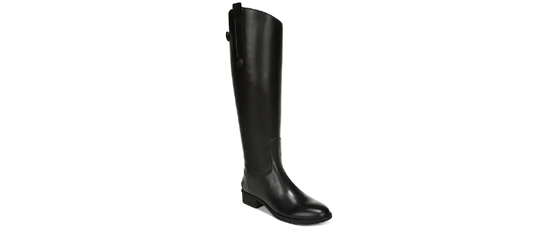 Sam Edelman Penny Knee-High Riding Boots - Black Leather