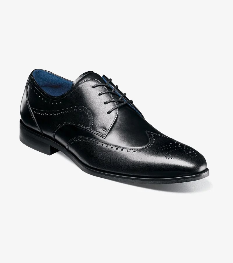 Stacy Adams Shoes Brayden Wingtip Oxford Black Size 11