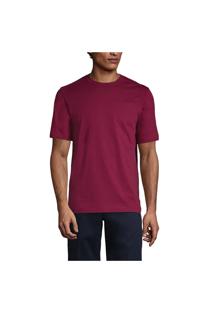 Men's Short Sleeve Essential T-shirt - Lands' End - Red - L