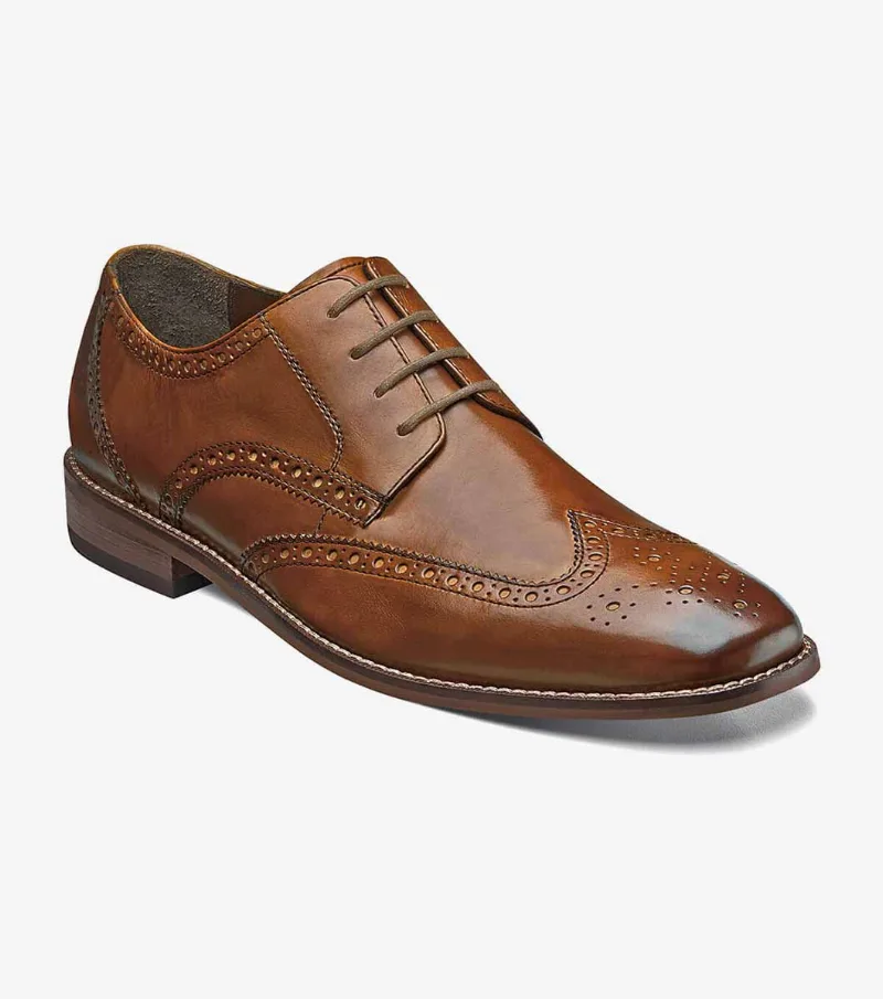 Florsheim Shoes Montinaro Wingtip Oxford Saddle Tan Size 11