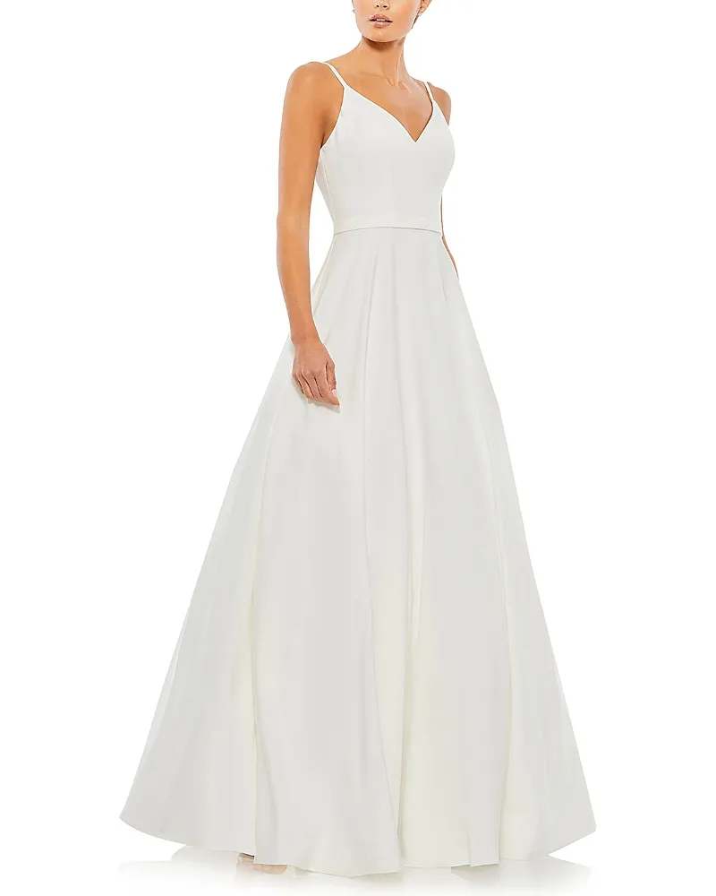 Mac Duggal Classic A-Line V-Neck Ballgown