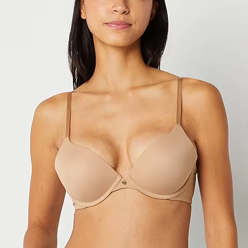 Ambrielle Plunge Push Up Bra, Dd, Beige