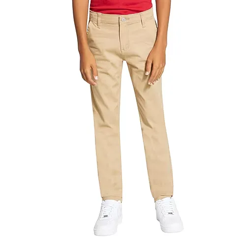 Levi's 502 Big Kid Boys Tapered Regular Fit Flat Front Pant, 14, Yellow
