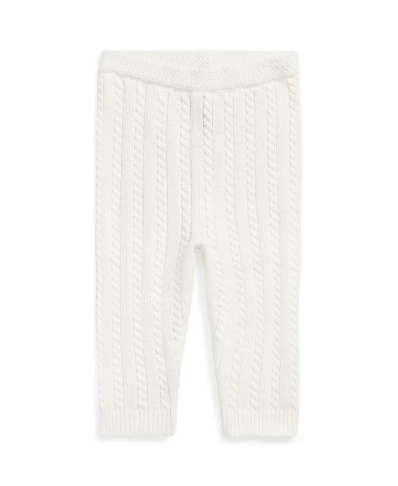 Polo Ralph Lauren Baby Boys or Girls Cotton Cable Knit Sweater Pants - Trophy Cream