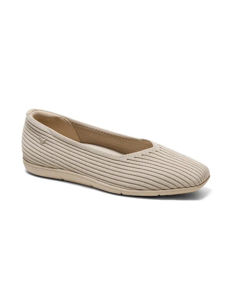 Vivaia Women's Margot Walker Air Lightweight Square-Toe Flats - Beige water rpt