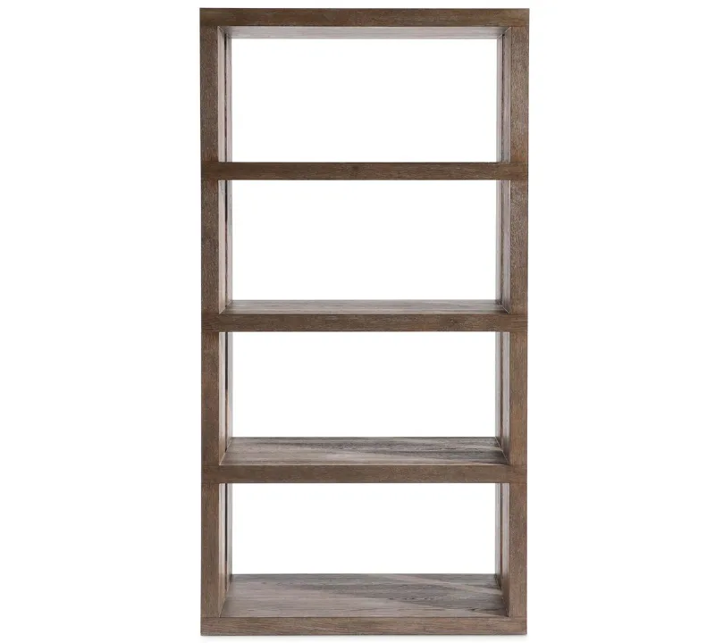 Bernhardt Outline 78" Textured Wood Finished Etagere - Brown
