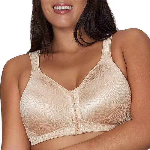 Playtex 18 Hour Posture Boost Front Close Full Coverage Wireless Full Coverage Bra E525, Dd, Beige
