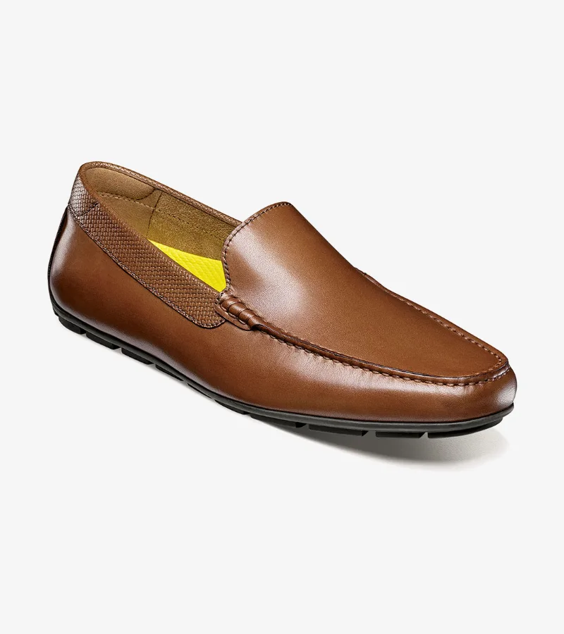 Florsheim Shoes Motor Moc Toe Venetian Driver Cognac Size 10.5