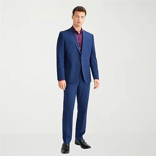 J. Ferrar Ultra Comfort Mens Slim Fit Flat Front Suit Pant, 36 30, Blue
