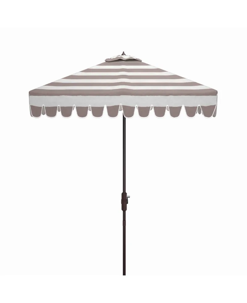 Vienna 7.5' Square Umbrella - Gray, White