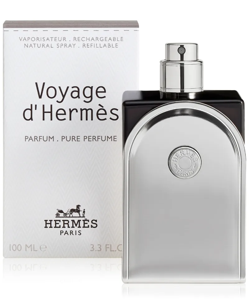 Voyage d'Hermes Pure Perfume, Parfum Refillable Spray, 3.3 oz.