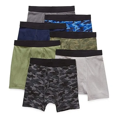 Thereabouts Little & Big Kid Boys 7 Pack Boxer Briefs 338663, Xx-small (4-5), Black