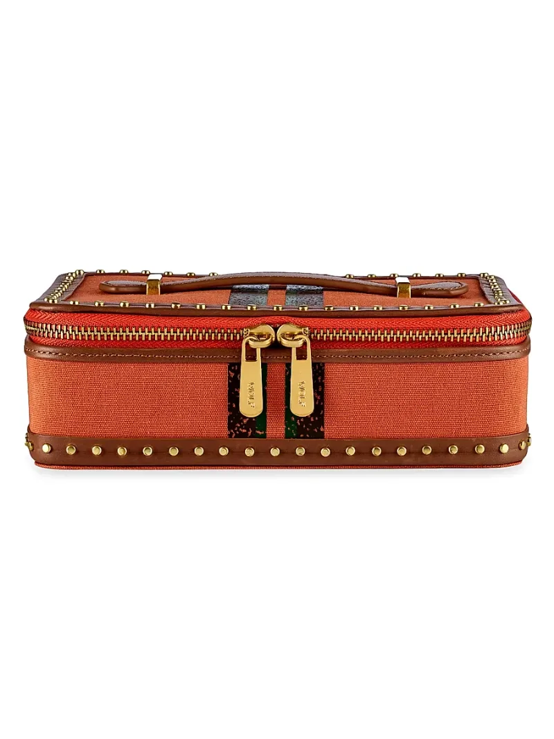 Wolf Ida Travel Zip Jewelry Case - Orange