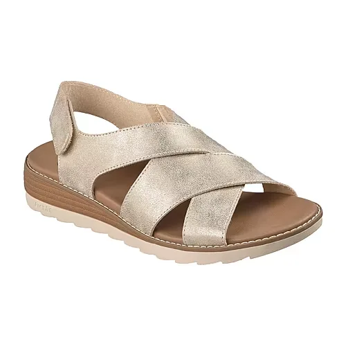 Skechers Bobs Hands Free Bobs Womens Arch Fit Oasis Strap Sandals, 7 Medium, Pink