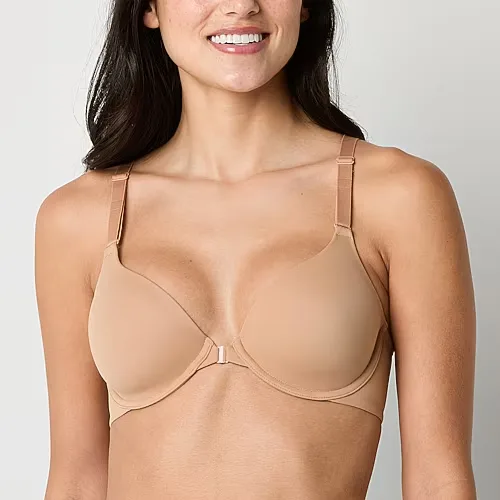 Ambrielle Everyday Front Close Bra, C, Beige