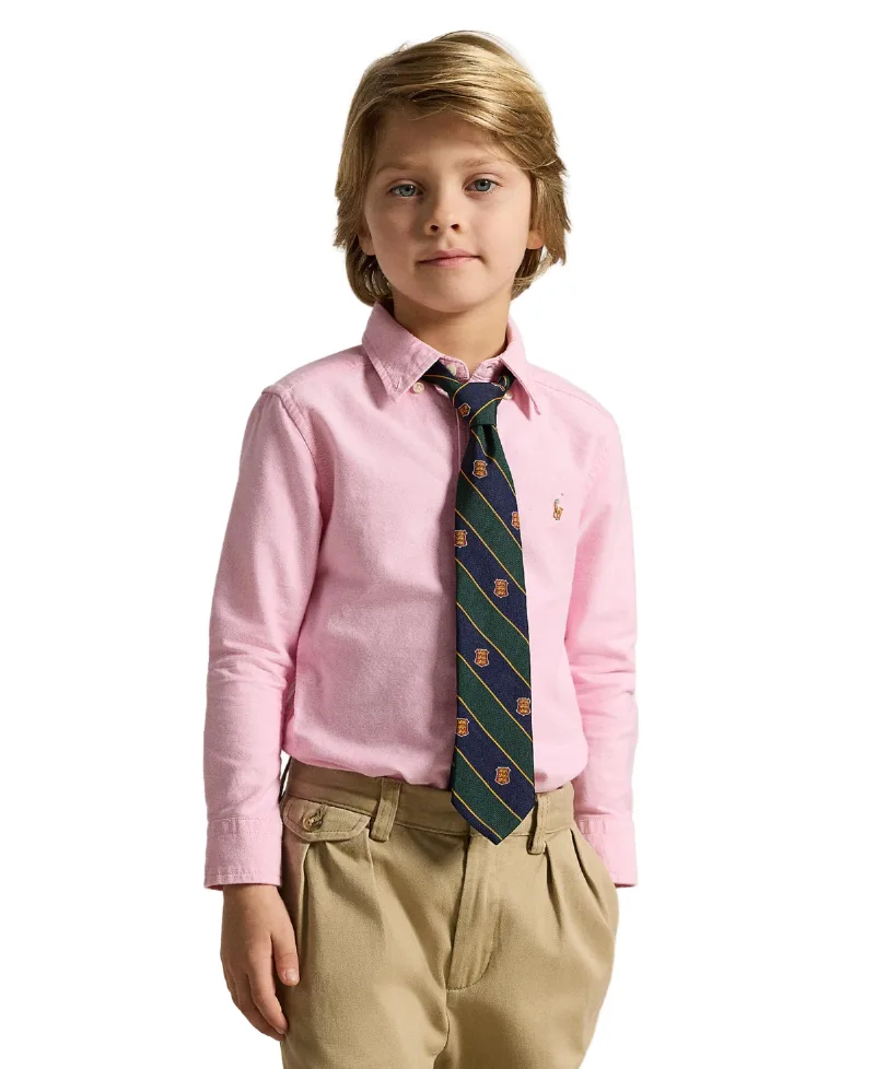 Polo Ralph Lauren Toddler and Little Boys Cotton Oxford Shirt - New Rose