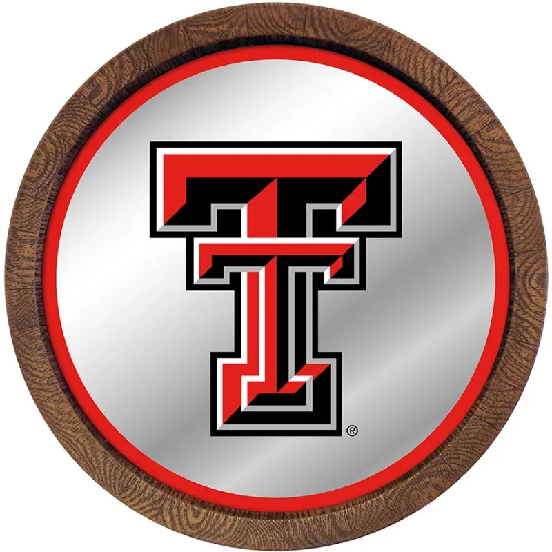 The Fan-Brand Texas Tech University Barrel Top Mirrored Wall Sign