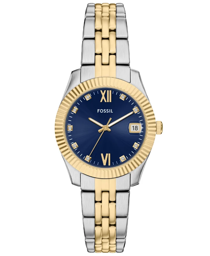 Fossil Women's Scarlette Three-Hand Two-Tone Stainless Steel Watch, 32mm - Two-Tone