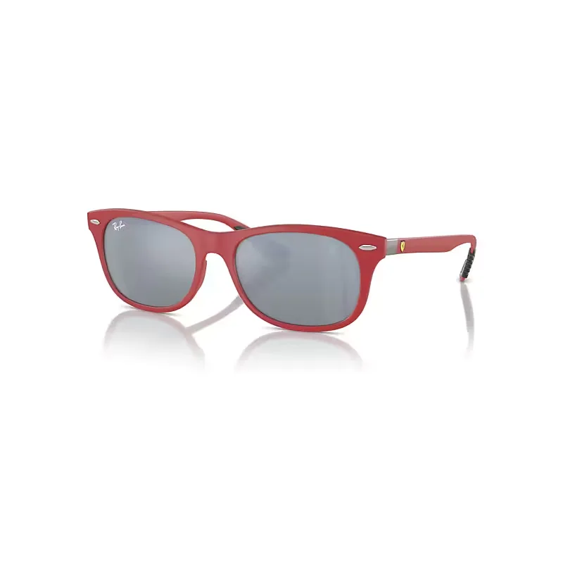 Ray-Ban Rb4607m Scuderia Ferrari Collection Sunglasses Red Frame Green Lenses 55-17