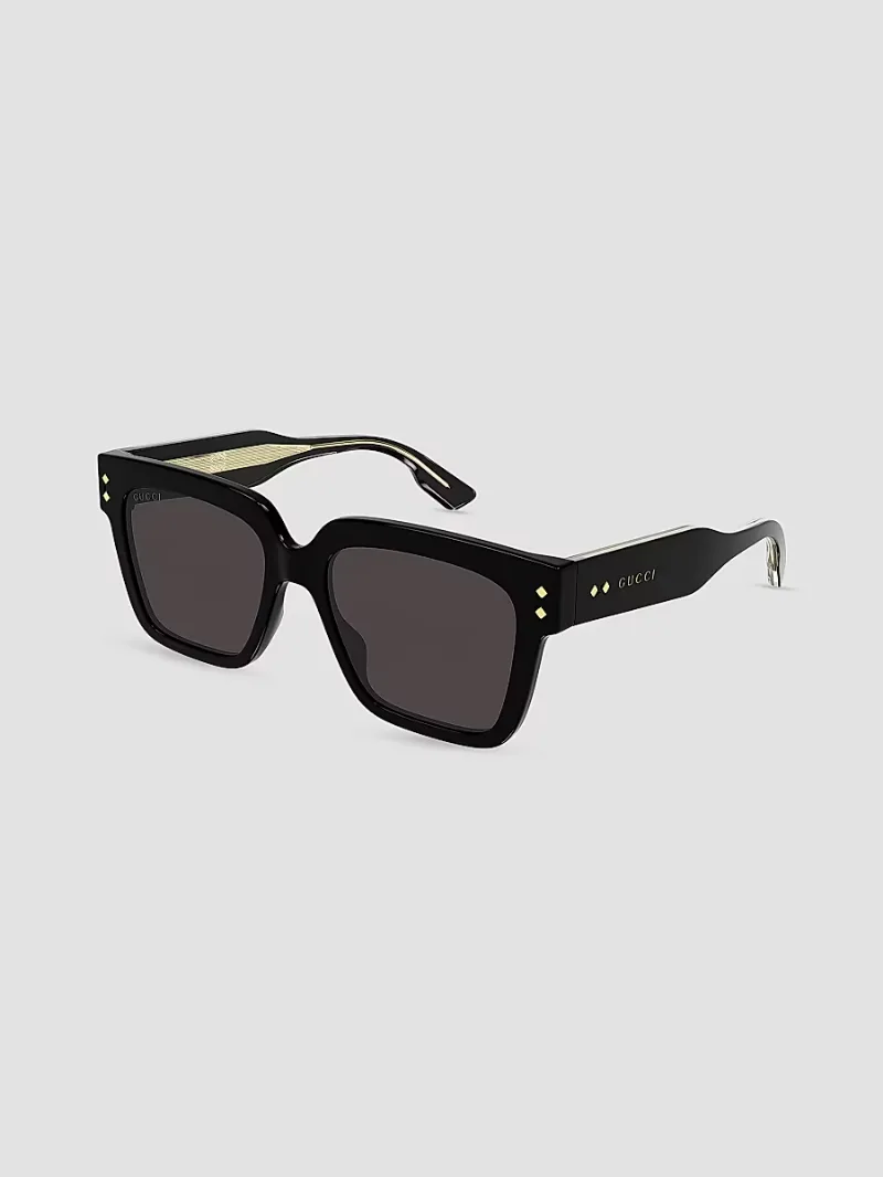 Gucci Men's Gucci Logo 54MM Rectangular Sunglasses - Black