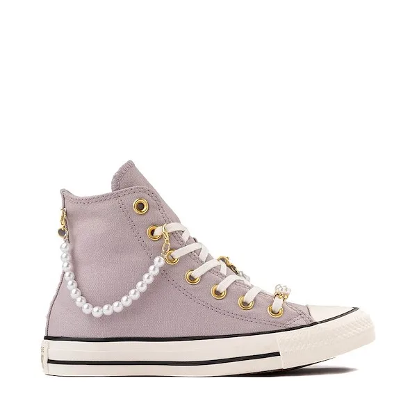 Womens Converse Chuck Taylor All Star High-Top Dressed Up Pearls & Lace Sneaker - Frozen Thistle