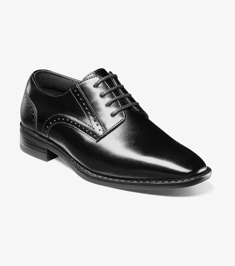 Stacy Adams Shoes Kids Kalvin Plain Toe Oxford Black Size 1 Little Kid