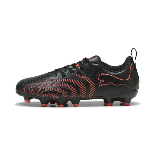 Tacos de Fútbol PUMA Future 9 Play Fg/ag para Adolescentes en Talle 16.5 Negro/glowing Red/strong Gris