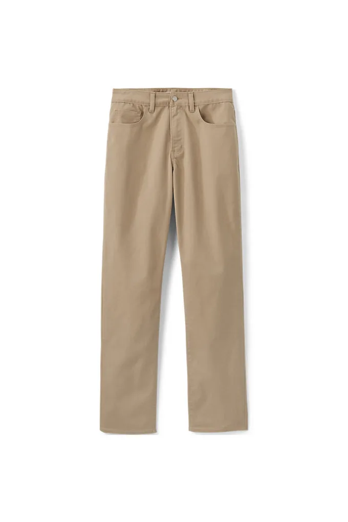 Men's Travel Kit Classic Straight Fit Kit 5 Pocket Pant - Lands' End - Tan - 30 30