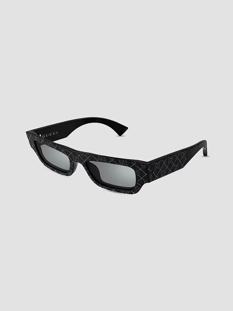 Gucci Men's Miami 52MM Rectangular Sunglasses - Black Grey