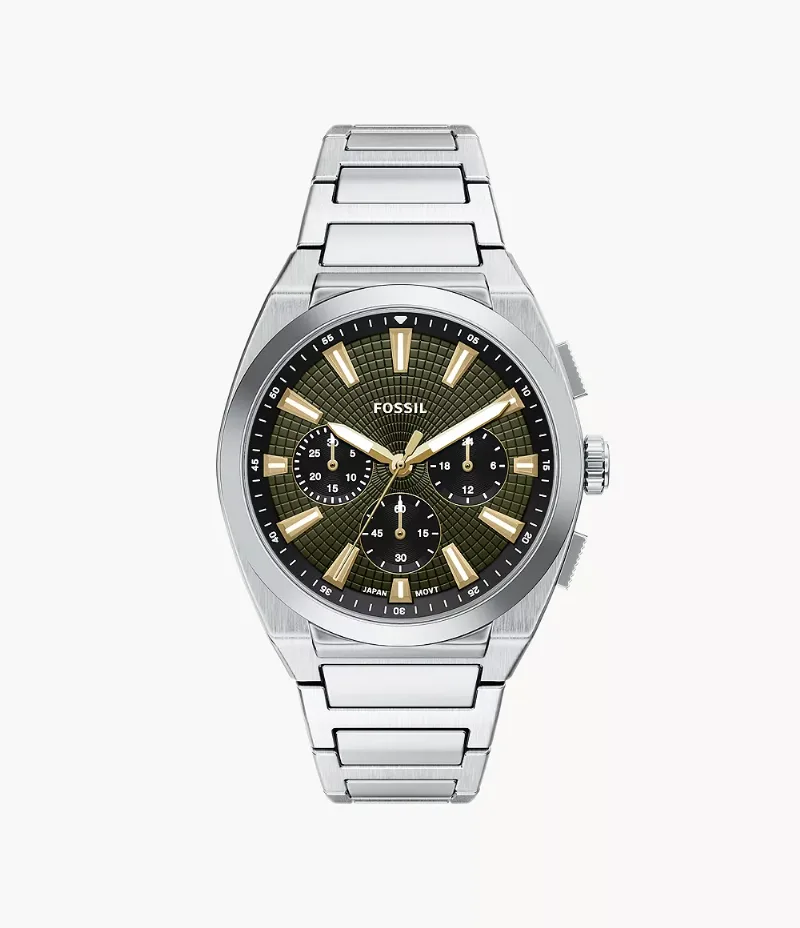Everett 44 mm Chronograph Stainless Steel Watch