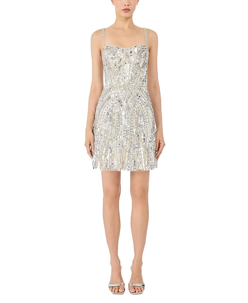 Jenny Packham Rebecca Sequin-Embelished Mini Dress