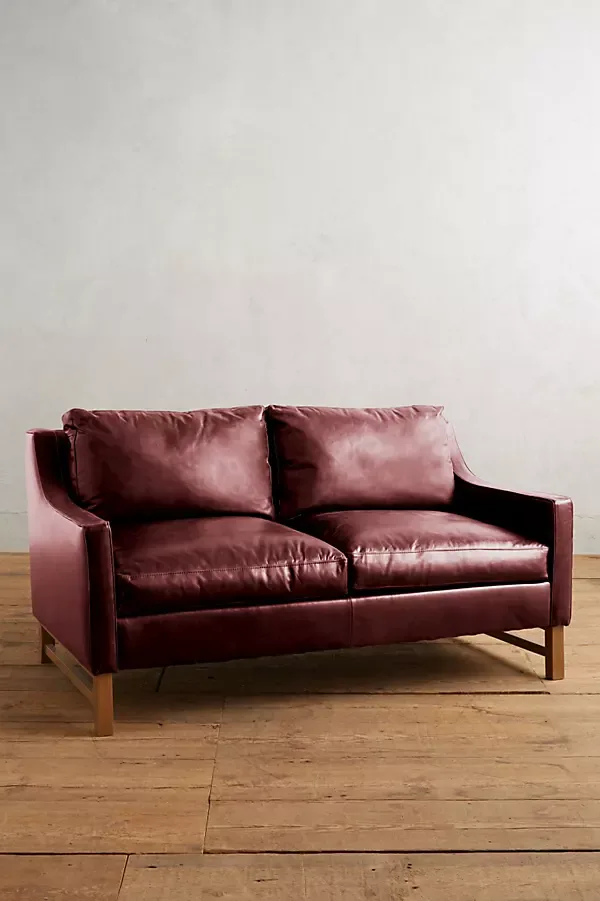 Anthropologie Leather Dorada Settee