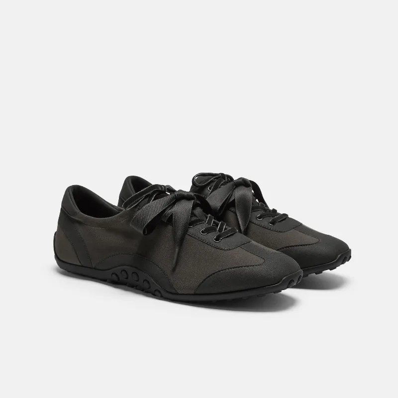 VIVAIA Square-Toe Jogger Sneakerina (Carol)|AMBER BROWN & BLACK|US 8