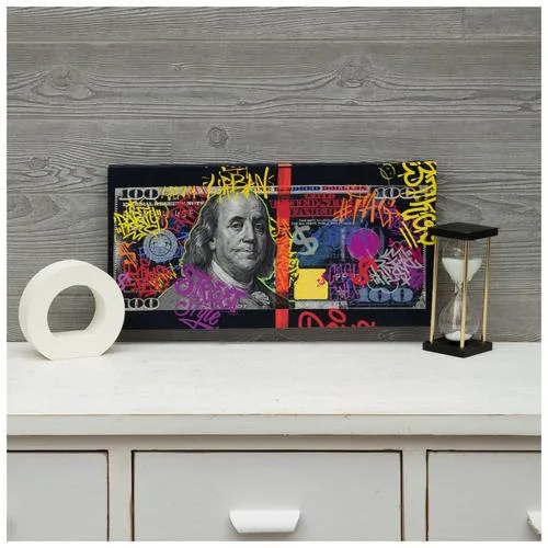 Ben Franklin Graffiti Canvas Wall Decor