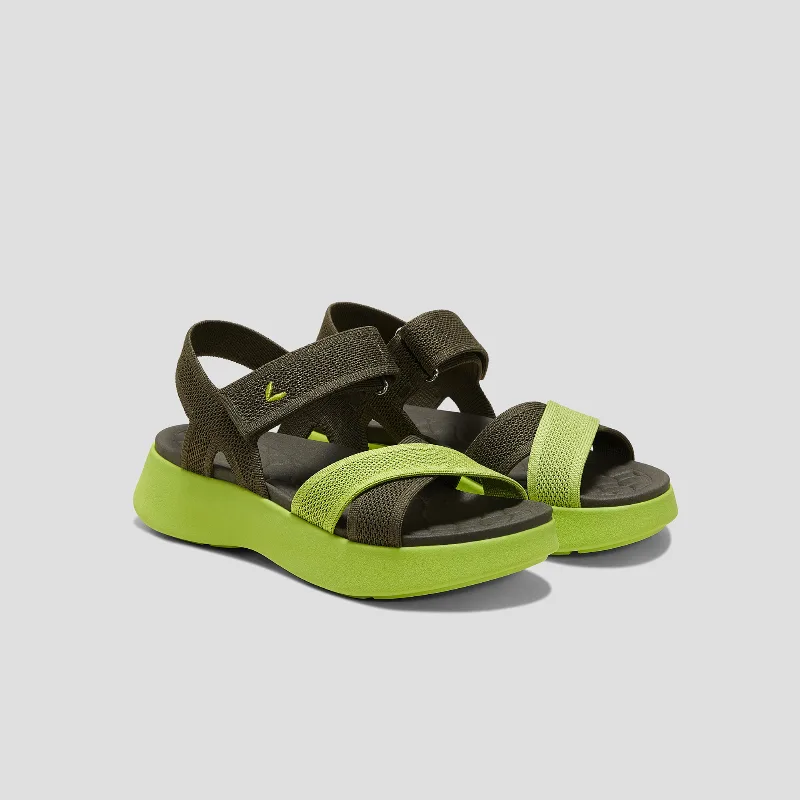 VIVAIA Walker Sandals (Kiara)|CAMO GREEN LIME|US 10.5