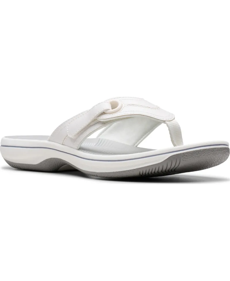 Clarks Cloudsteppers Women's Breeze Reyna Sandals - White Textile