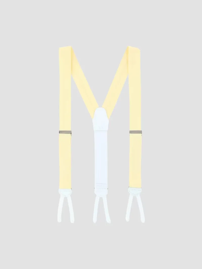 Men Louisville Chambray Formal Brace Suspenders - Yellow