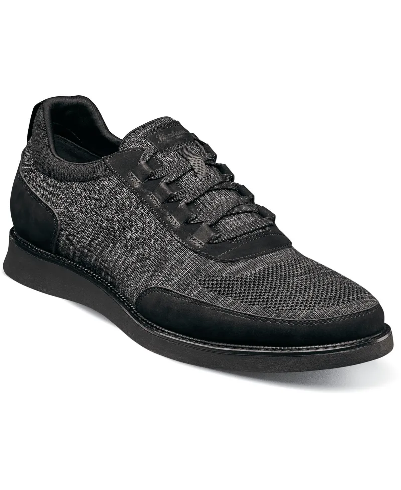 Florsheim Men's Launch Knit Elastic Lace Slip On Sneaker - Black