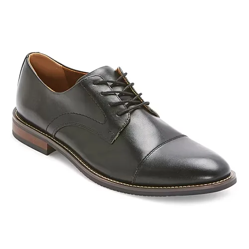 Stafford Mens Wallace Oxford Shoes, 10 1/2 Medium, Black